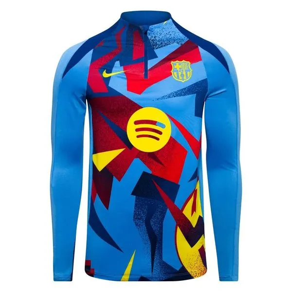 Barcelona Træningstrøje Dri-FIT Strike Drill Pre Match 4. - Blå/Gul Børn